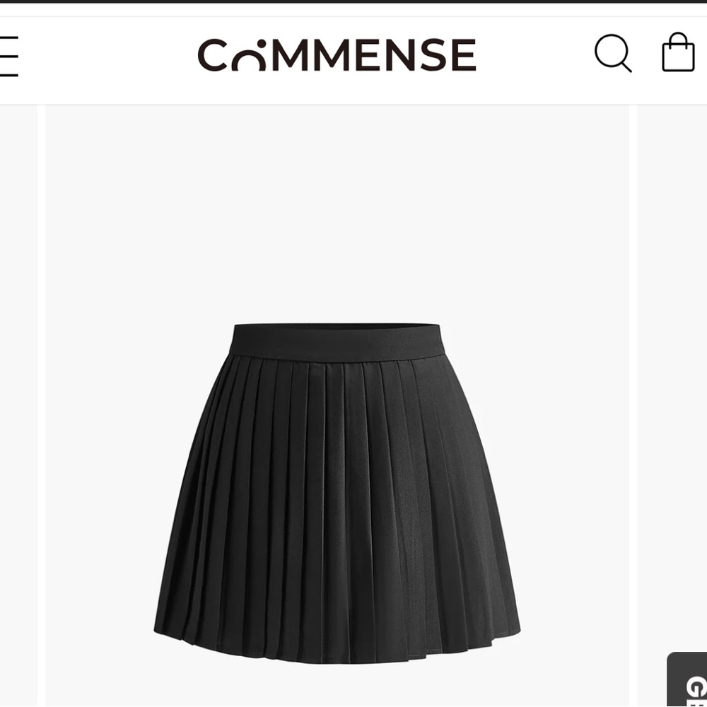 Classic Black Pleated Skirt